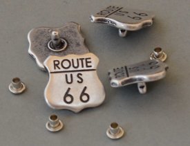 Zierniete Route 66, 20mm altsilber