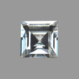 Messing Strassknopf Viereck platin crystall mit Swarovski&reg; Faconstein