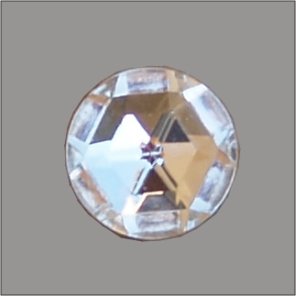 Splint mit Stein im Barockrand 12mm gold kristall