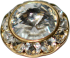 Strass Knopf 16mm gold kristall kristall
