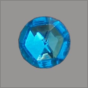 Splint mit Stein im Barockrand 12mm platin aquamarine