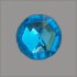 Splint mit Stein im Barockrand 12mm platin aquamarine