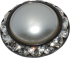 Strass Knopf 25mm platin multi blutstein
