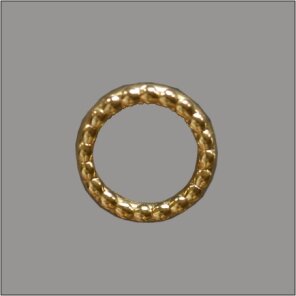 Splint genoppter Ring 10mm gold