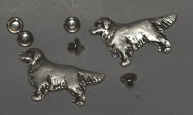 Zierniete Golden Retriver 30mm vergoldet