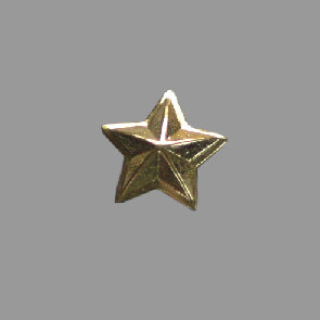 Splint 5 strahliger Stern 10mm gold
