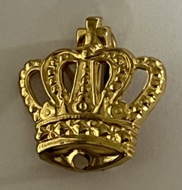 Brosche Krone 18mm gold
