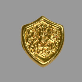 Splint Wappen 16x13mm gold