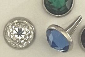 Strasssplint platin 8mm emerald