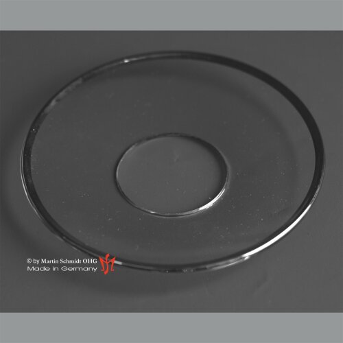 Kerzenmanschette glatt 67mm Loch 23mm mit Silberrand