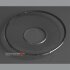 Kerzenmanschette glatt 67mm Loch 23mm mit Silberrand