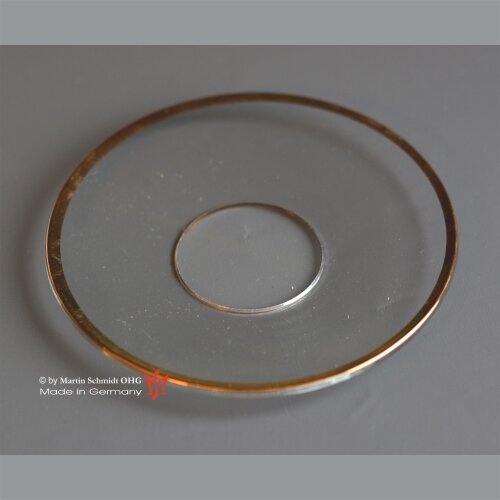 Kerzenmanschette glatt, 67mm Loch 23mm mit Goldrand