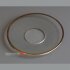 Kerzenmanschette glatt, 67mm Loch 23mm mit Goldrand