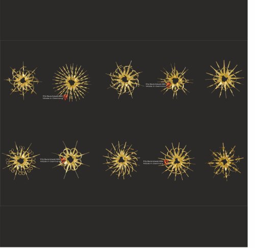 10 Sterne - plastisch - sortiert 60mm
