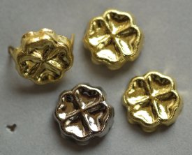 Splint 4-blättriges Kleeblatt 9mm gold