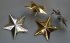 Splint 5-strahliger Stern plastisch 30mm gold